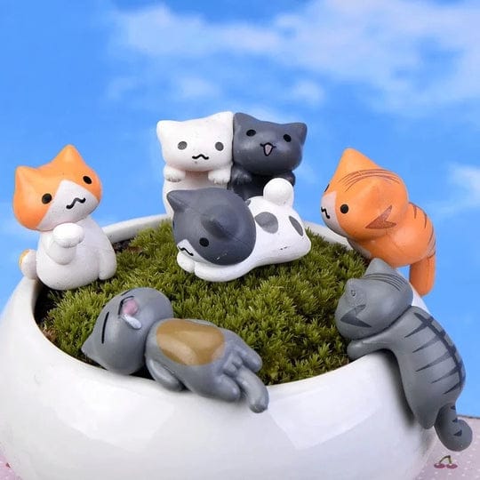 Figurine Chat au Jardin Bonsaï
